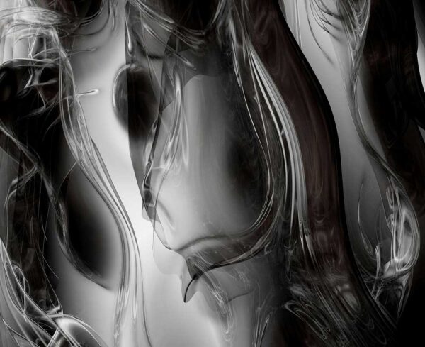 black and white image with a smokey texture