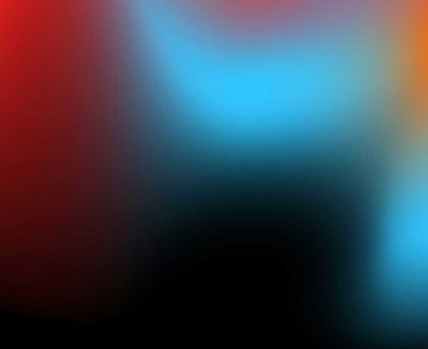 an almost rainbow like abstract image with blue, red and orange notes