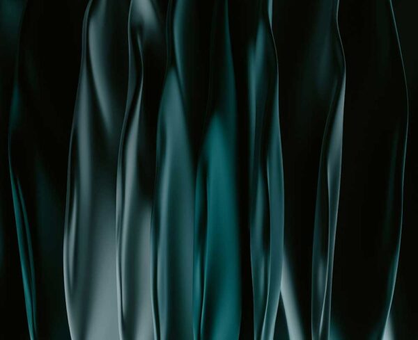 Dark green waves with calm aesthetic