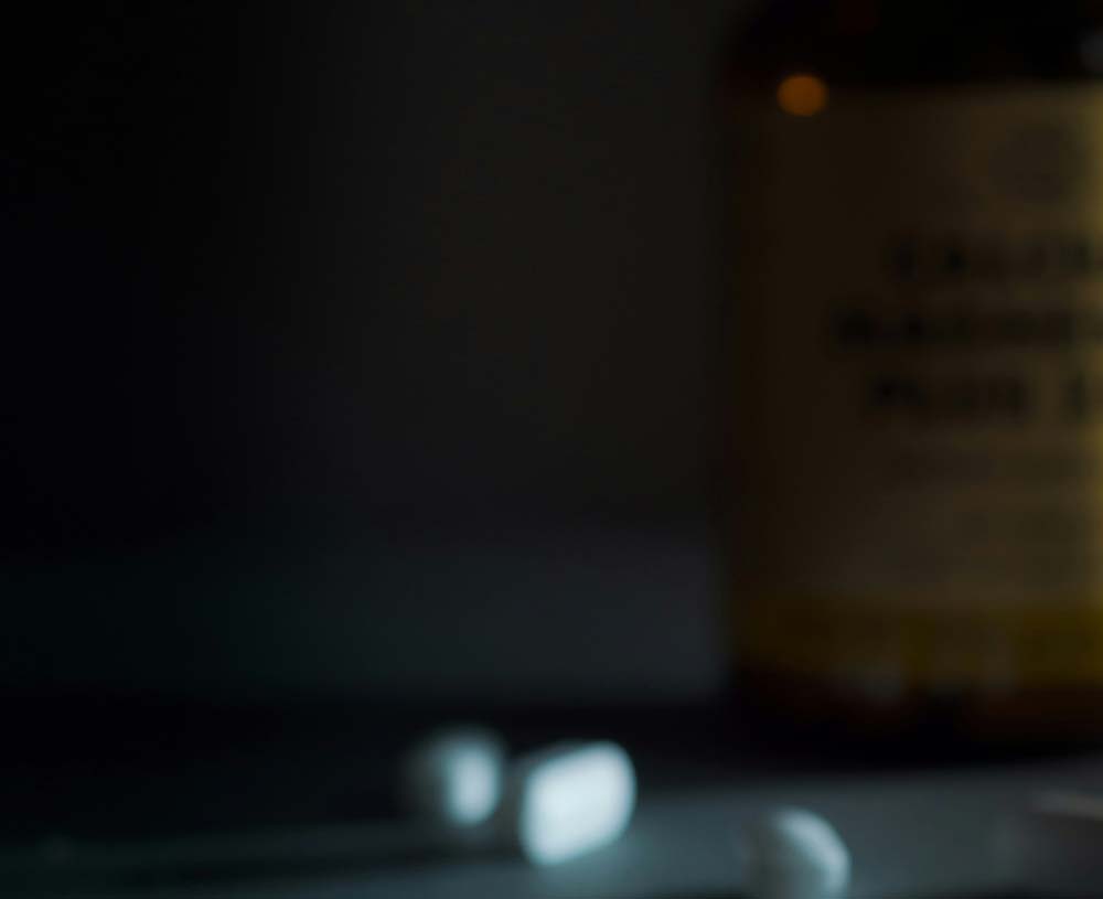 Blurry pills and pills bottle