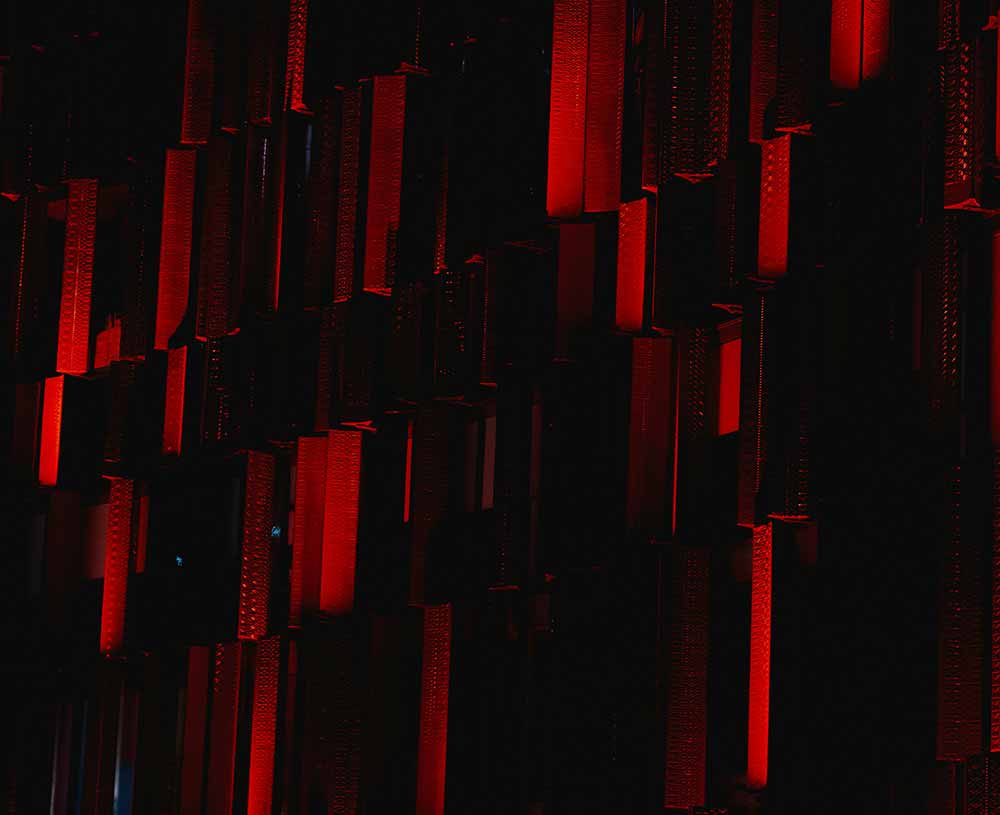 Red squares coming out in darkness