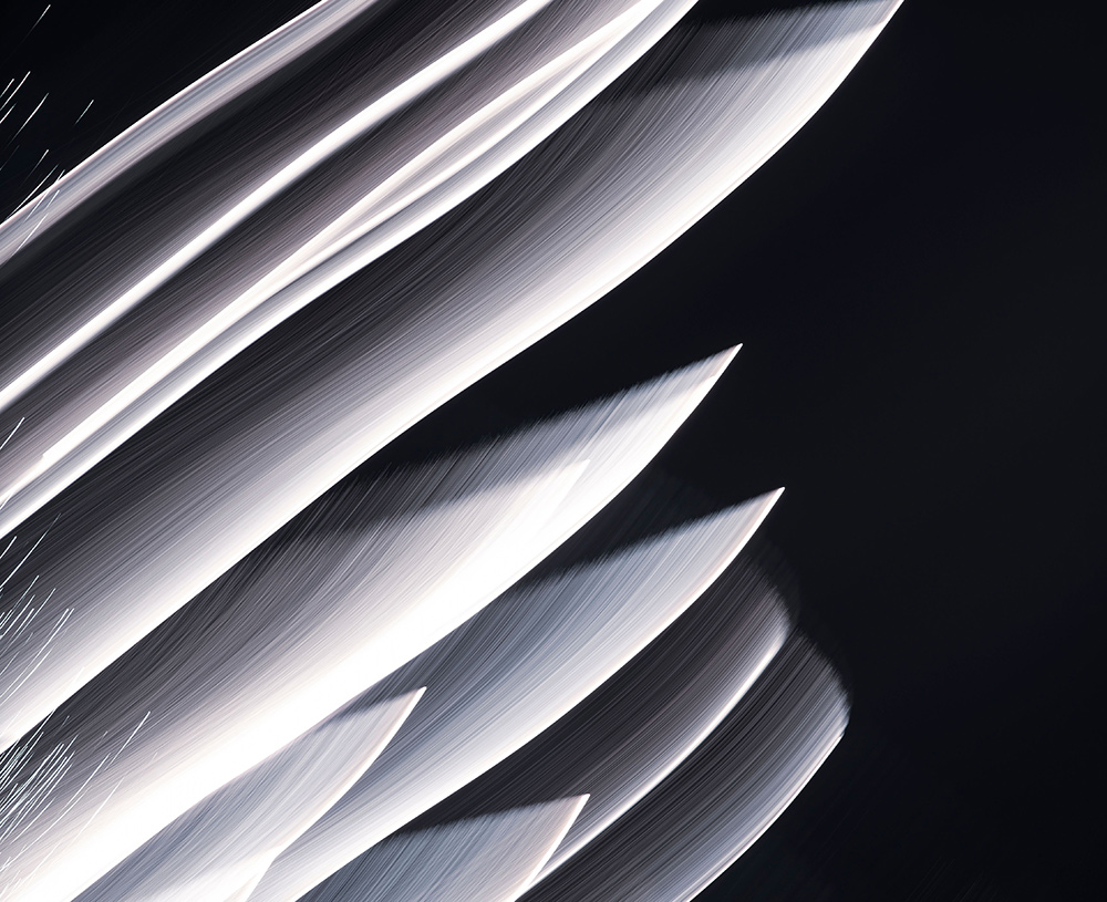 light trails with a flowing, dynamic motion