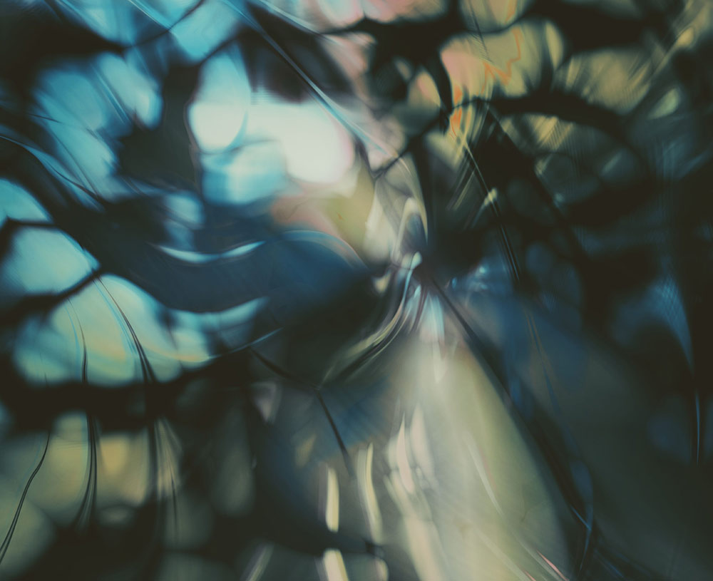 light flares with colors of blue green and yellow