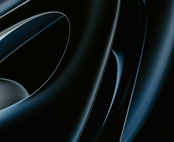 3d black and blue abstract