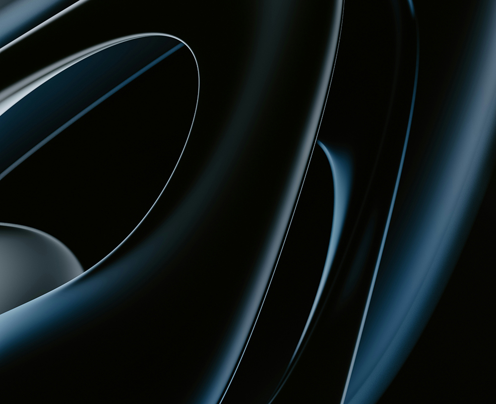 3d black and blue abstract