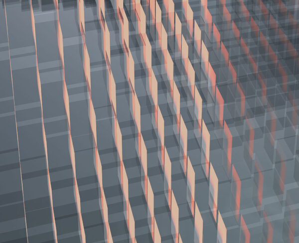 looking like orange and white light coming through diamond shaped glass